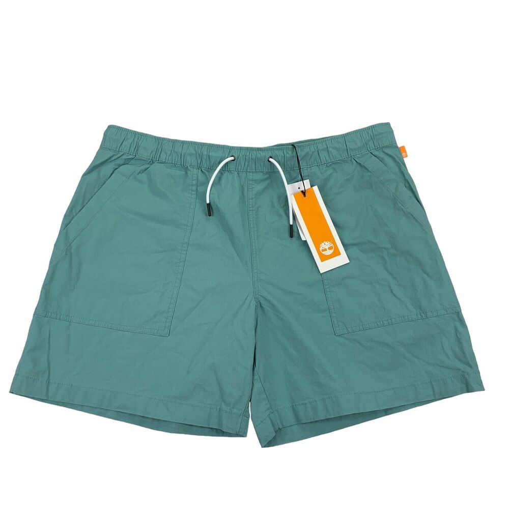 Timberland Mens Utility Drawstring Chino Shorts Light Turquoise XL